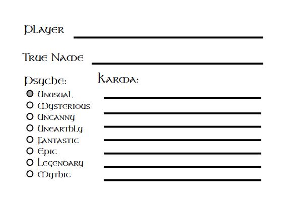 Timeless Character Sheet