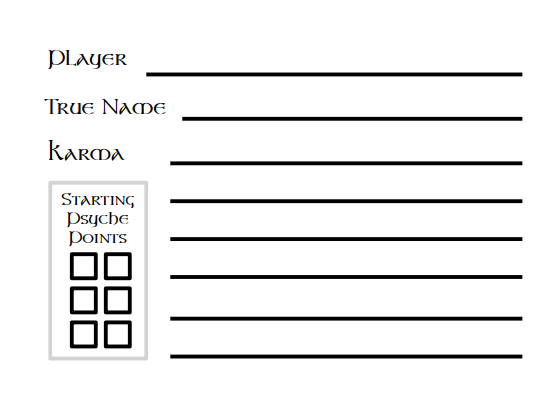 Timeless Character Sheet